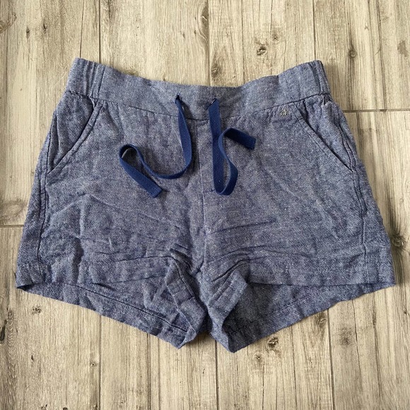 Calvin Klein Pants - Calvin Klein Linen Blend Drawstring Shorts Blue 2